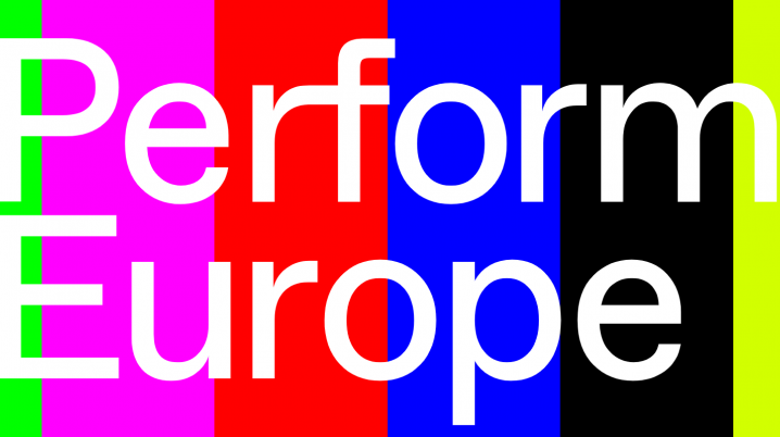 Different colour blocks with the text 'Perform Europe'