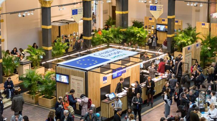 De MEDIA-stand bij de European Film Market.