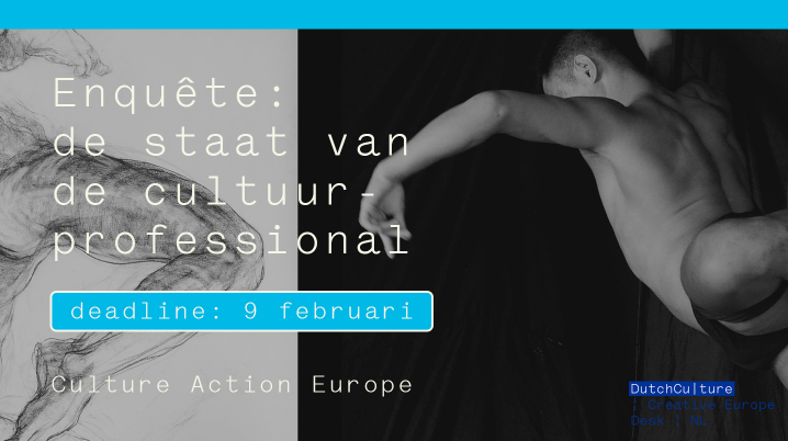 Enquête: de staat van de cultuurprofessional (deadline 9 februari), door Culture Action Europe.