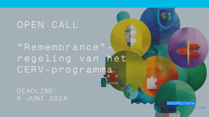 Open call: Remembrance-regeling van het CERV-programma (deadline 6 juni 2024).