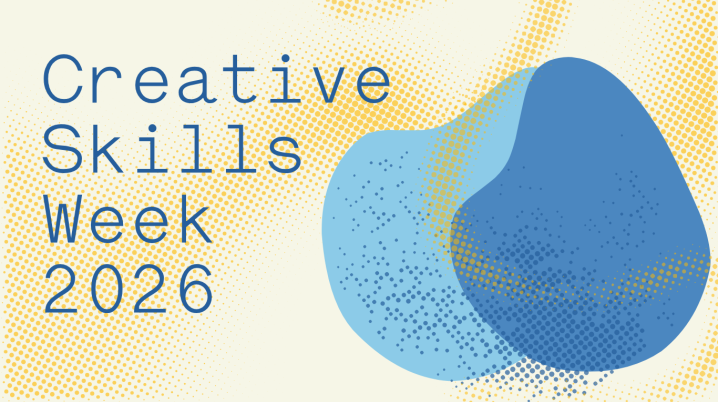 vormen met daarvoor de tekst Creative Skills Week 2026