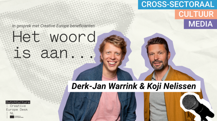 Het woord is aan collage foto van twee mannen