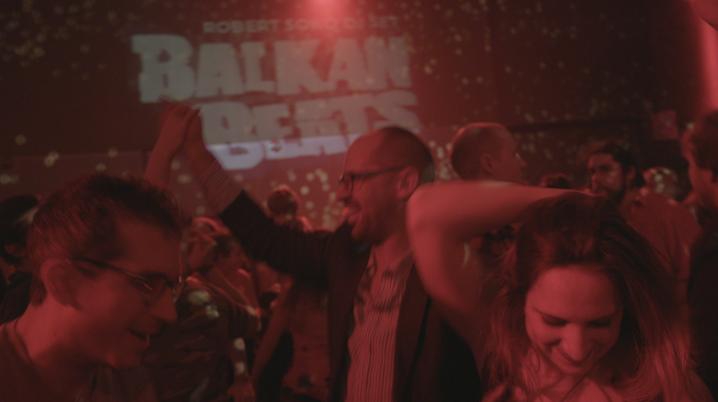 Partiers dance at the Balkan Beats Event